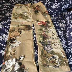 Women floral jeans